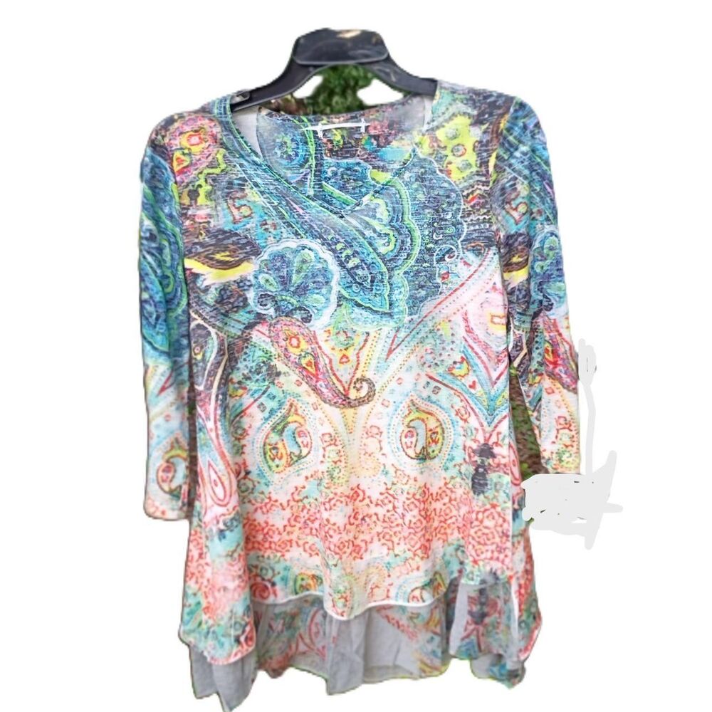 Unbranded Women's Multicolored Paisley Blouse